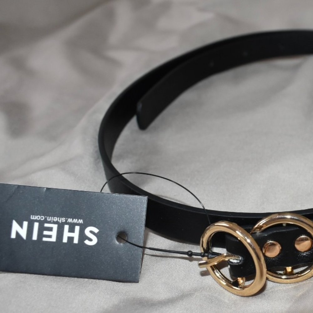 BRAND NEW- Black belt gold detailing